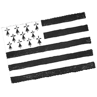 maudefuric flag drapeau blackandwhite bretagne Sticker