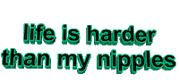 life is harder Sticker by AnimatedText