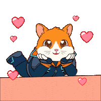 I Love You Hearts Sticker by Hamieverse