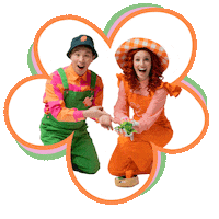 Emmamemmamemma flower green orange play Sticker