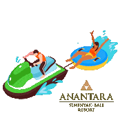 anantaraseminyak beach couple have fun honeymoon Sticker