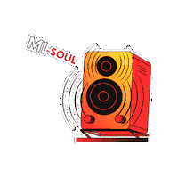 misoulradio music vibes boom sound Sticker