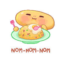 Fried Rice Nom Sticker