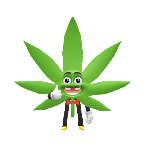 weed thumbs up Sticker
