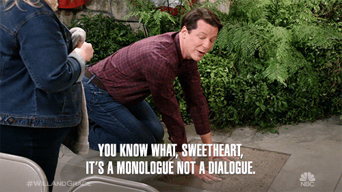 Nbc Monologue GIF by Will & Grace