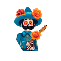 Dia De Los Muertos Calavera Sticker by SantiagoNuevoLeon