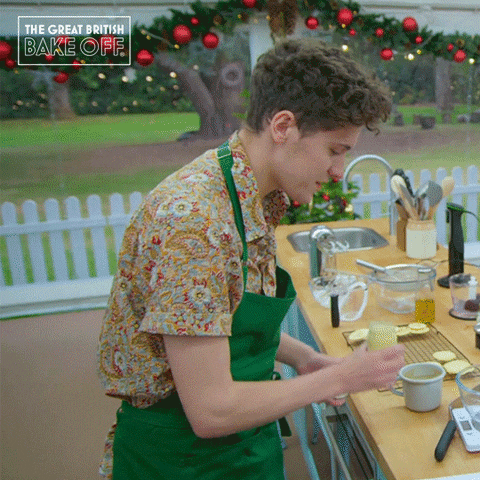 Dylan Mustard GIF by The Great British Bake Off