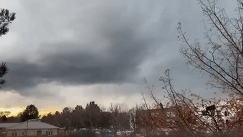 Dark Storm Clouds and Hail Arrive in Boise, Idaho