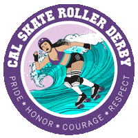calskaterollerderby skate derby roller derby rollerderby Sticker