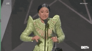 cardi b GIF by BET Awards