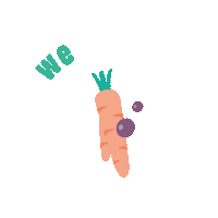 Fruit Carrot Sticker by etepetete bio