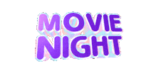 text movie night Sticker