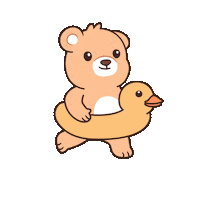 Happy Teddy Bear Sticker by BEARISH