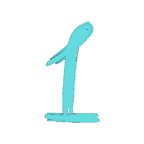 Number Cyan Sticker by Student Project House