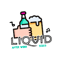 LQD happy music party drink Sticker