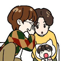 Korean Whispering Sticker