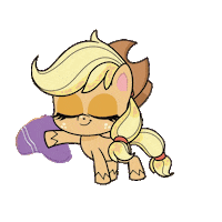 mylittleponyofficial clean my little pony applejack Sticker