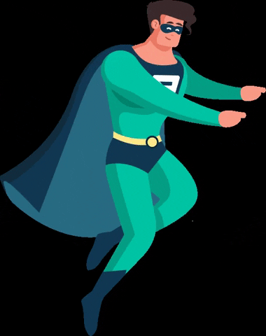 Publer giphygifmaker pointing superhero p GIF