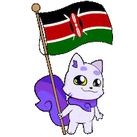 Flag Ken Sticker by Lucky Kat Studios
