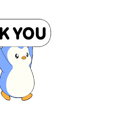 Thank You So Much Sticker by Pudgy Penguins