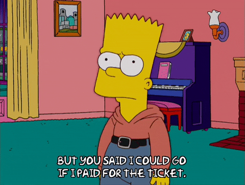 begging bart simpson GIF