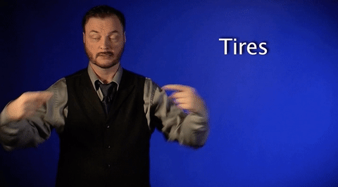 sign language tires GIF by Sign with Robert