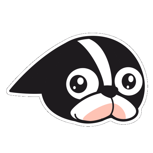 Boston Terrier Love Sticker by HeeDong
