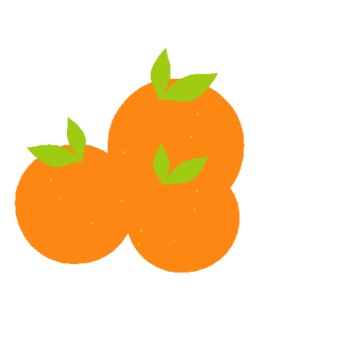 Orange Fruit Sticker by True Botanicals