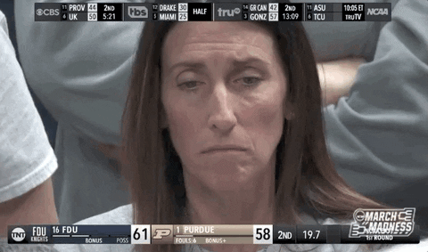 Stressed College Hoops GIF by NCAA March Madness