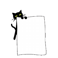 Black Cat Sticker by SAMA SIDEKICKS