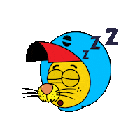 Sleepy Animation Sticker by Grafi2000