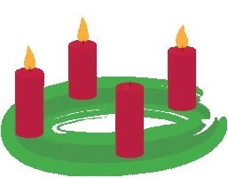 Candle Advent Sticker by Der Wein-Bischoff