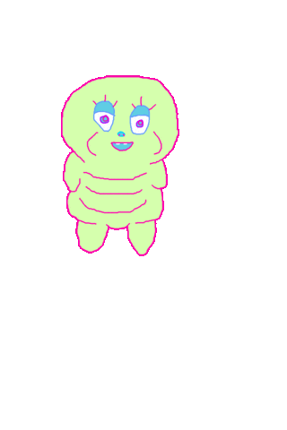 Worm Glow Sticker by TRIPLEBUMMER