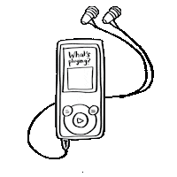 colorfullyplayingthepiano music ipod Sticker