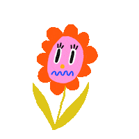 Sad Flower Sticker by kristen barnhart