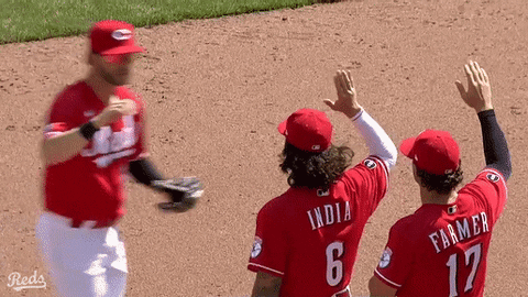 Handshakes GIF by Cincinnati Reds