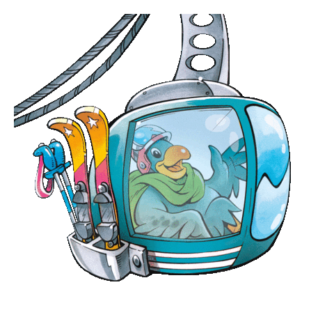 OK-Bergbahnen giphyupload adler maskottchen skifahren Sticker