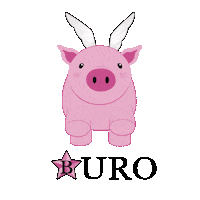 Pig Rosado Sticker by Feria Buro