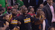 teammates bench reaction GIF by NBA