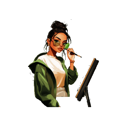 Art Woman Sticker by Preneura
