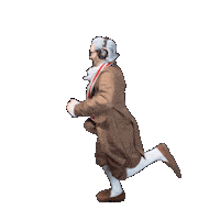 Old Man Running Sticker
