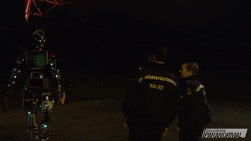 Hello Again Robot GIF by Wellington Paranormal