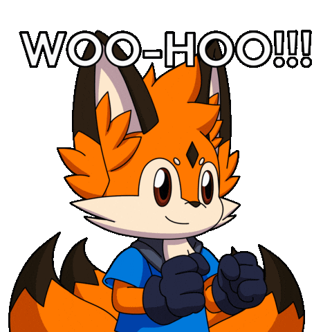 Happy Fun Sticker by Foxy