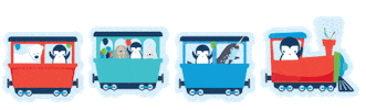 Polar Bear Train Sticker by Adventist Health