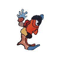 Orange Monster Sticker
