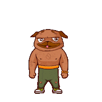 Green Bar Dog Sticker by BigBrains