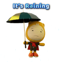 Happy Its Raining Sticker by Gumazing