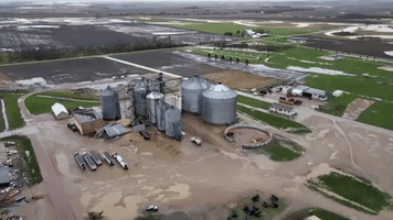 Drone Shows Trail of Debris After Tornado-Warned Storm Hits South Dakota Town