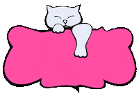 nataliastahl love cat fun pink Sticker