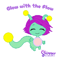 Go With The Flow Love Sticker by ShimmertheGlowworm